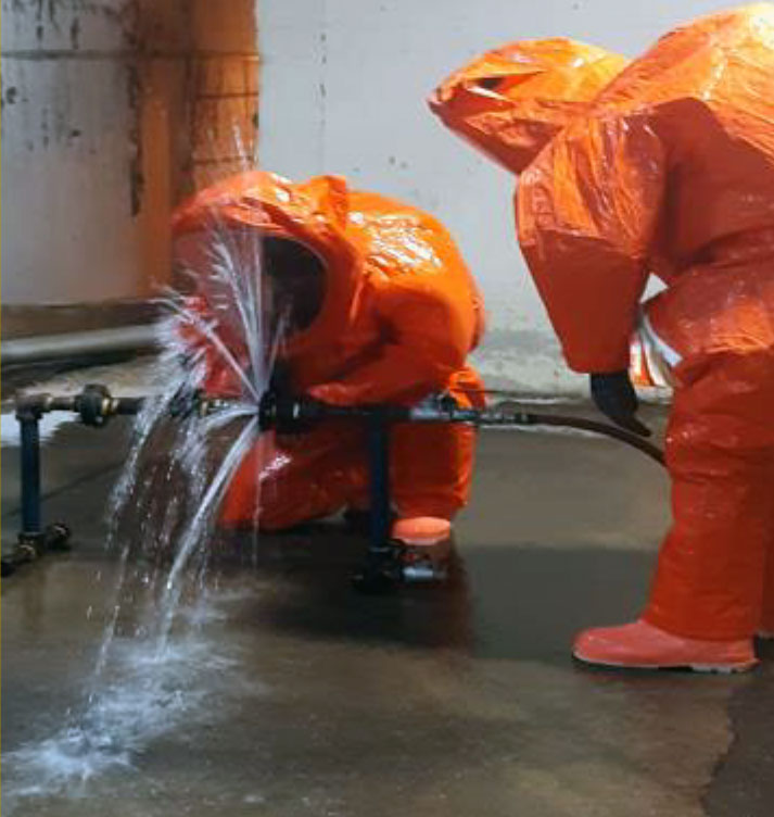 The Hazmat Team at Domtar’s Rothschild Mill practices responding to chemical leaks, honing their incident command skills to protect people and the environment.