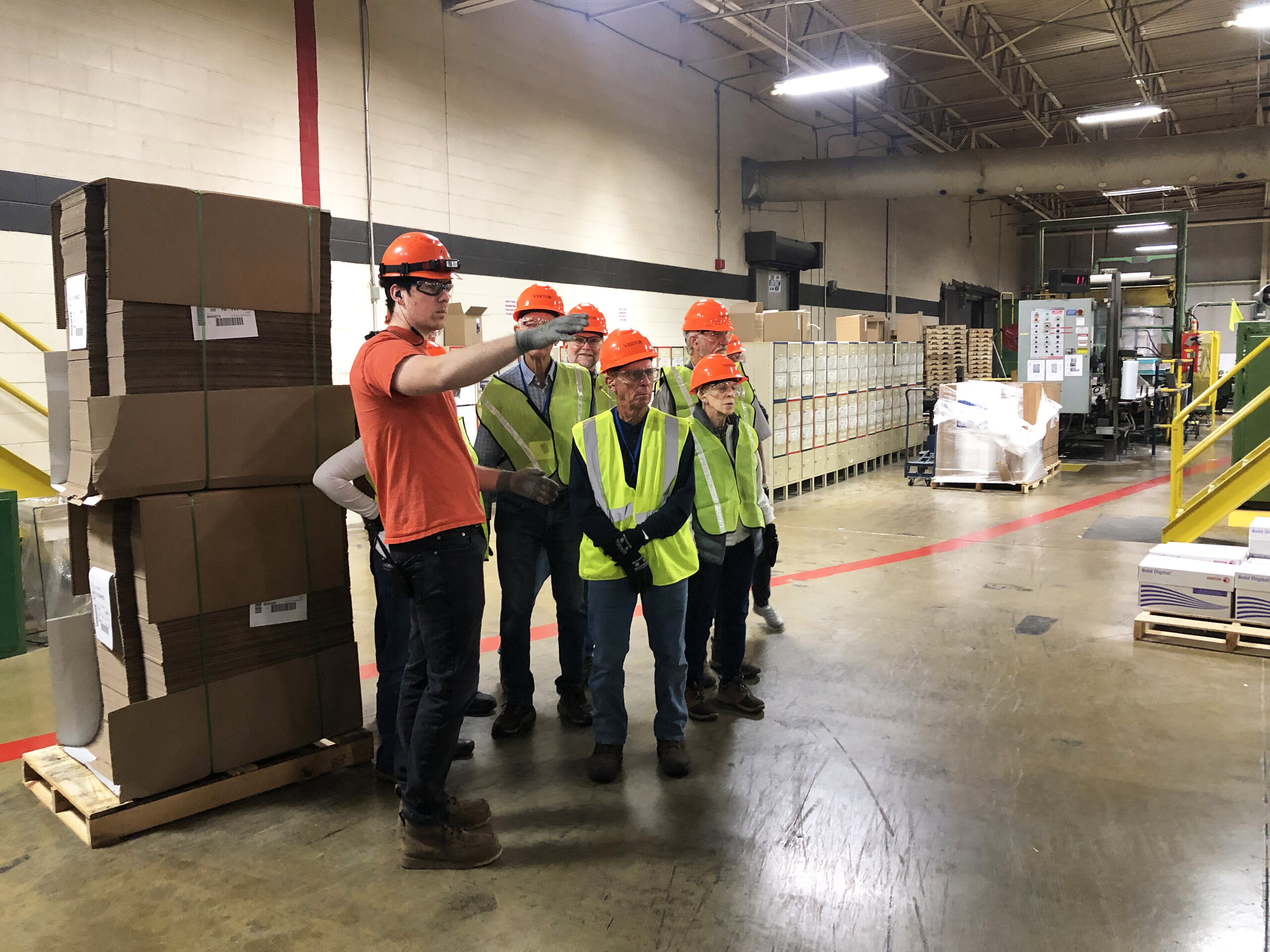Domtar employees guided the tour through the Rothschild Mill.